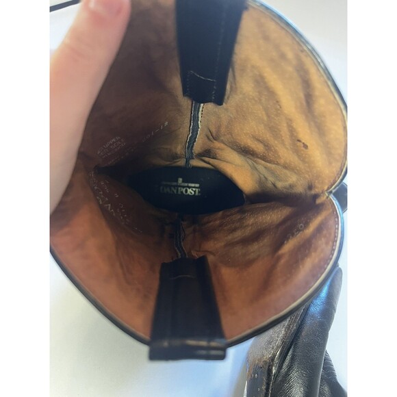 Dan Post Black Leather Western Cowboy Boots- 9 EW Made in Mexico - Picture 5 of 16